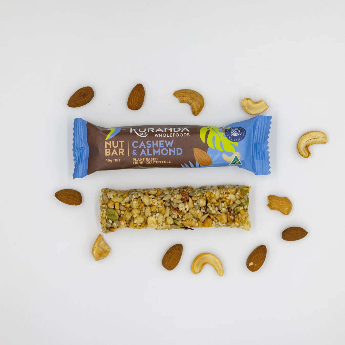 Gluten Free Nut Bars Cashew & Almond 45g2