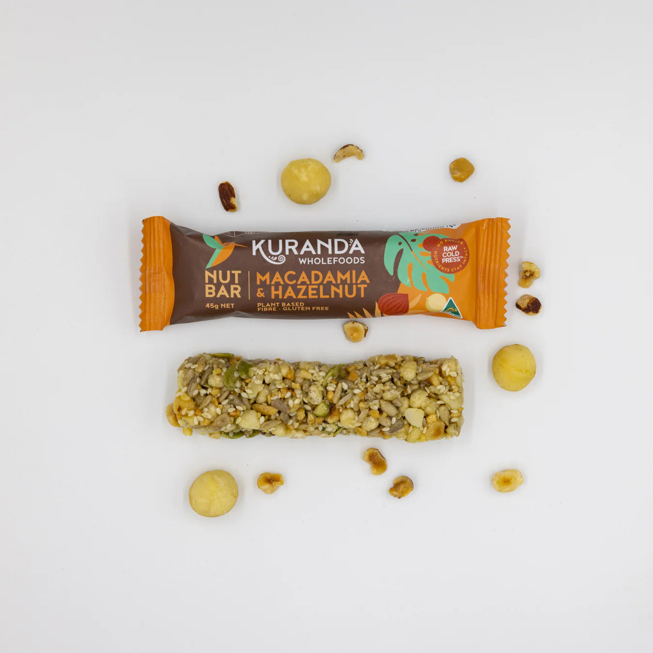 Gluten Free Nut Bars Macadamia & Hazelnut 45g2