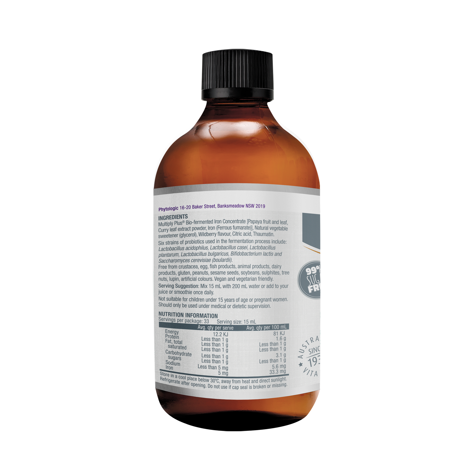 Bio-Fermented Liquid Iron Concentrate 500ml back