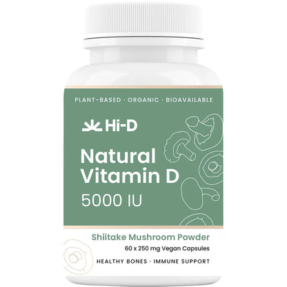 Natural Vitamin D 5000 IU 60 Vegan Caps