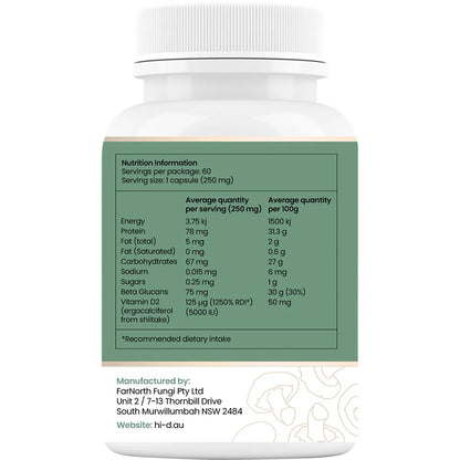Natural Vitamin D 5000 IU 60 Vegan Caps