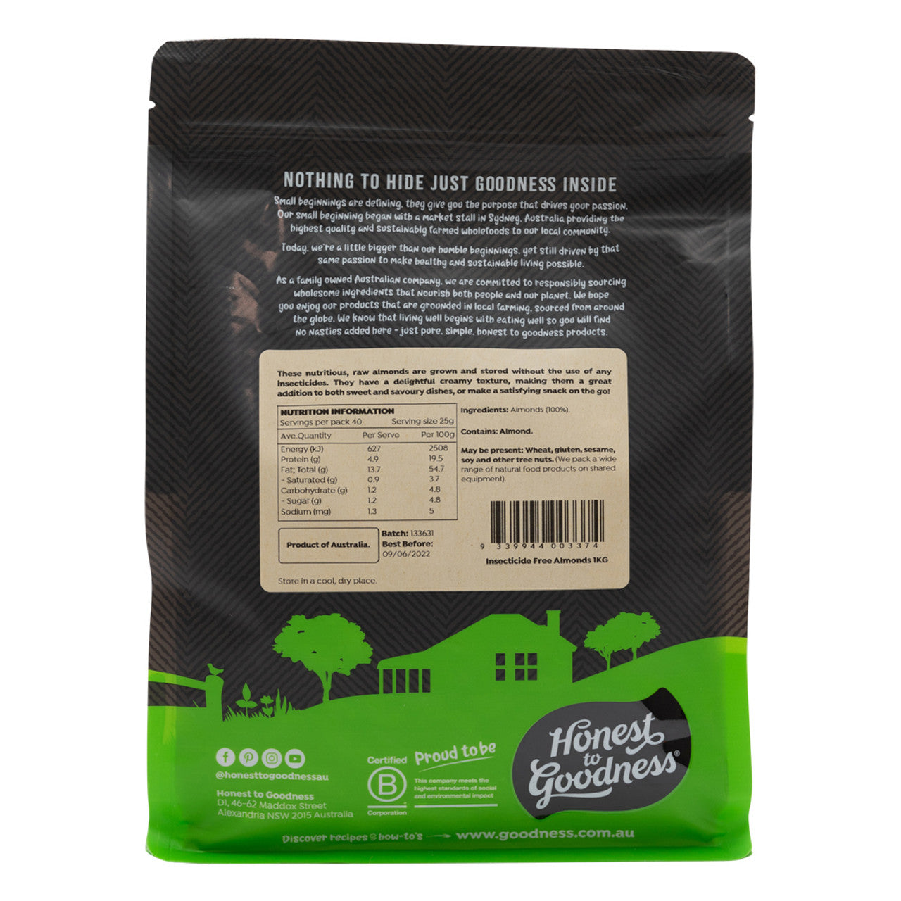 Insecticide Free Almonds 1KG 3