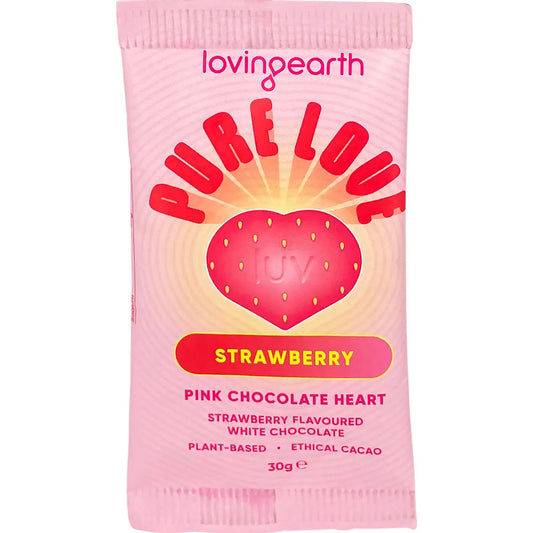 Strawberry White Chocolate Heart 30g