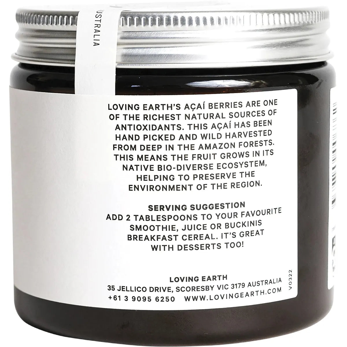 organic Loving Earth
Acai Superfood Powder 150g