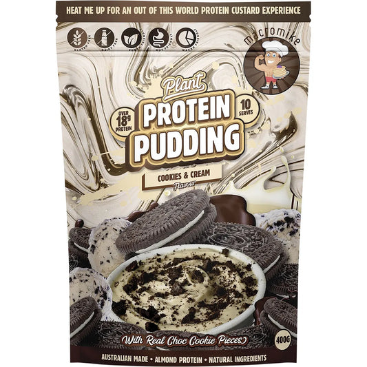 macro mike Plant Protein Pudding Cookies & Cream 400g front