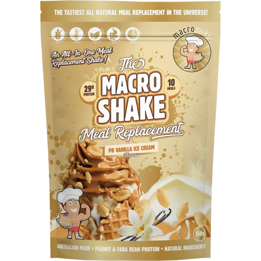 The Macro Shake Meal Replacement PB Vanilla Ice Cream 560g