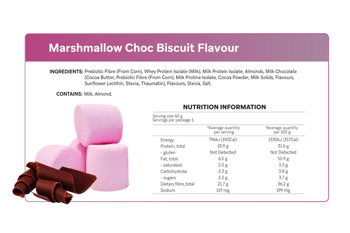 Marshmallow Choc Biscuit Flavour Smart Protein Bar 60g