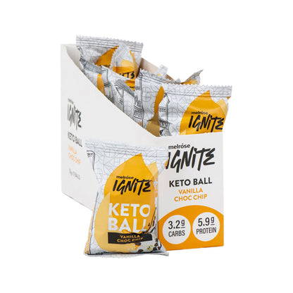 Ignite Keto Ball Vanilla Choc Chip 35g box