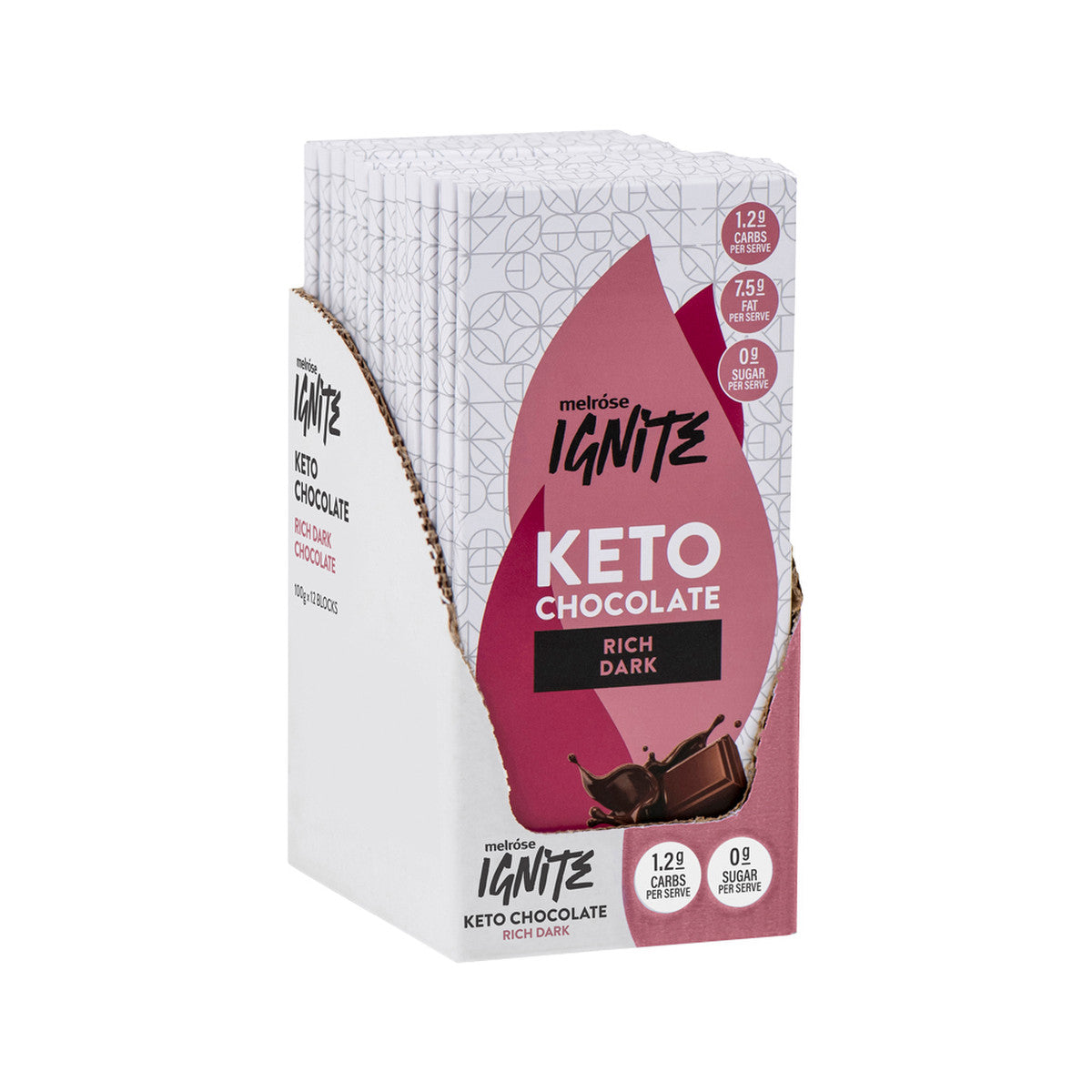 Ignite Keto Rich Dark Chocolate 100g box