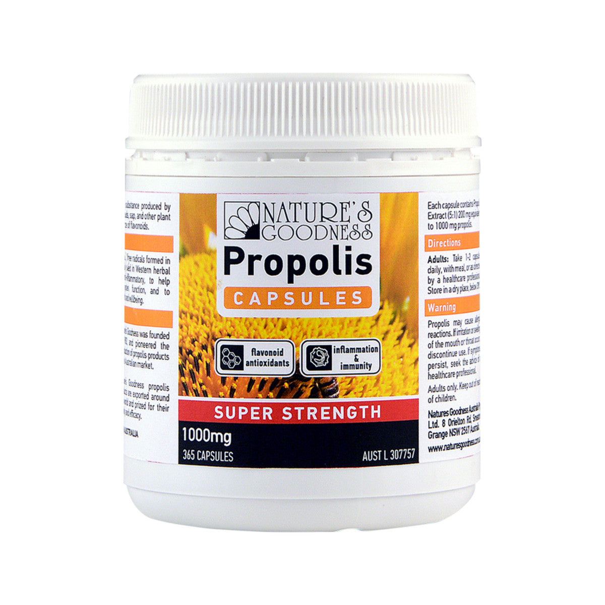 Propolis Capsules Super Strength 1000mg 365c