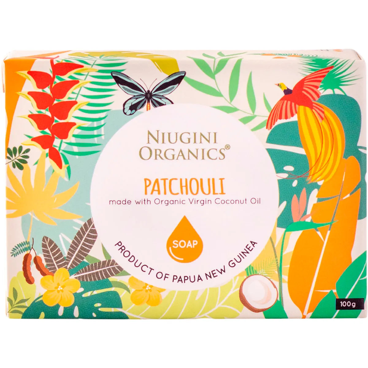 Niugini Organics Virgin Coconut Oil Soap Patchouli 100g