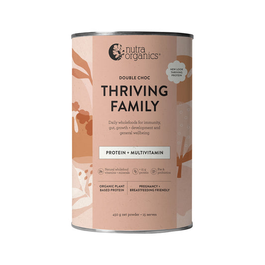 Organic Thriving Family Protein (Protein + Multivitamin) Double Choc 450g front