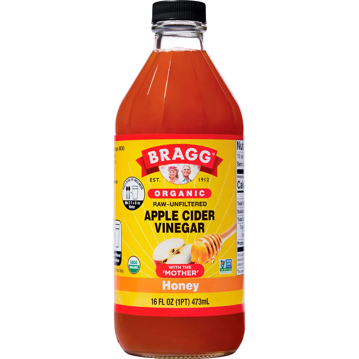 Organic Apple Cider Vinegar & Honey Unfiltered with The Mother 473ml