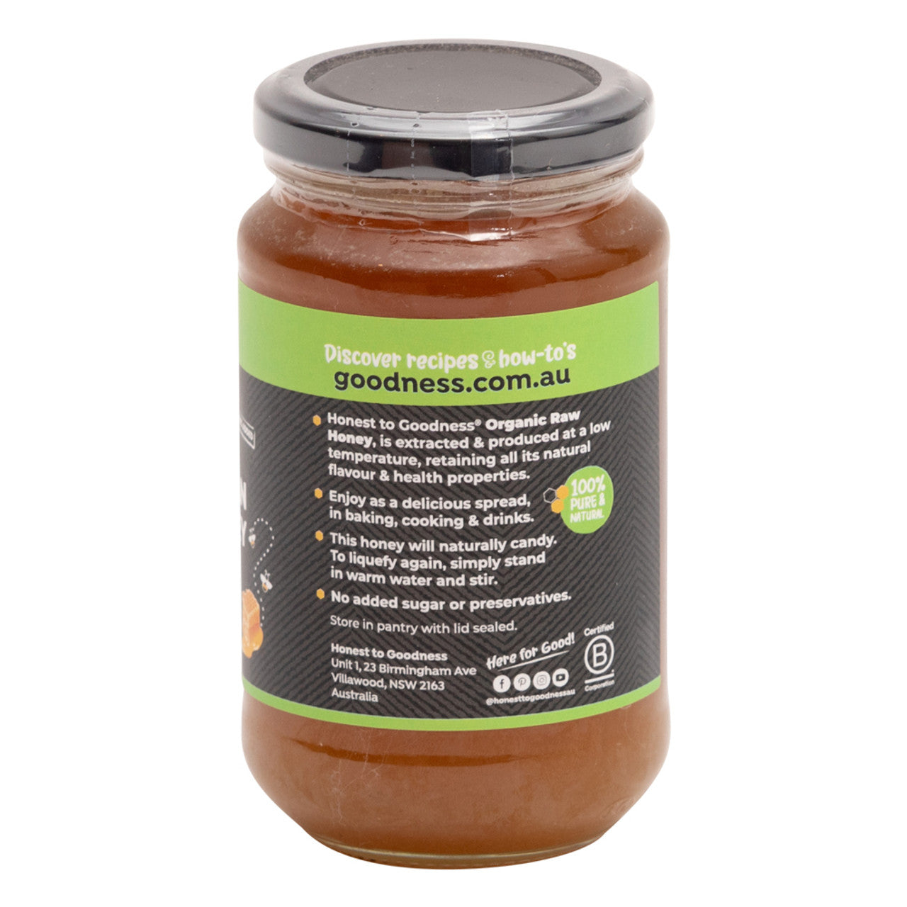 Organic Australian Raw Honey 500g