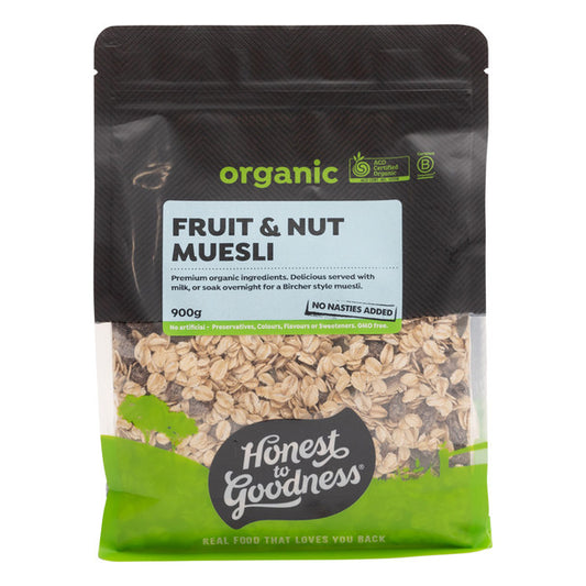 Organic Fruit & Nut Muesli 900g front