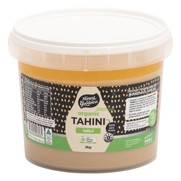 Organic Hulled Tahini 2KG front