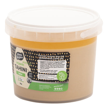 Organic Hulled Tahini 2KG side