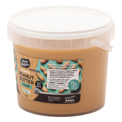 Organic Smooth Peanut Butter 2KG side