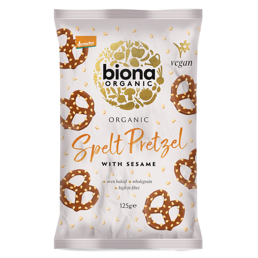 Organic Spelt Pretzels With Sesame 125g