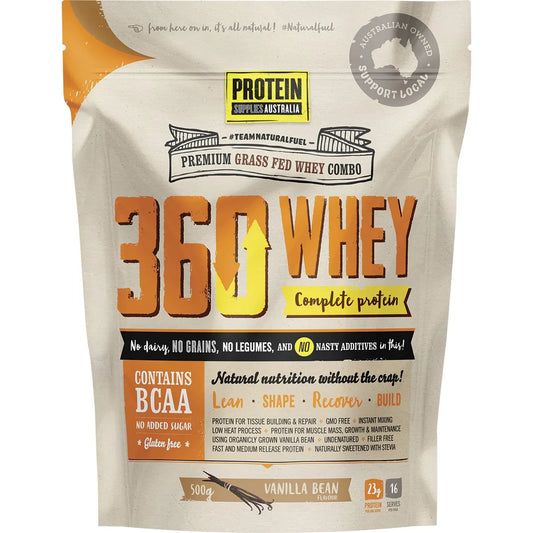 360 Whey Vanilla Bean WPI+WPC Combo Front