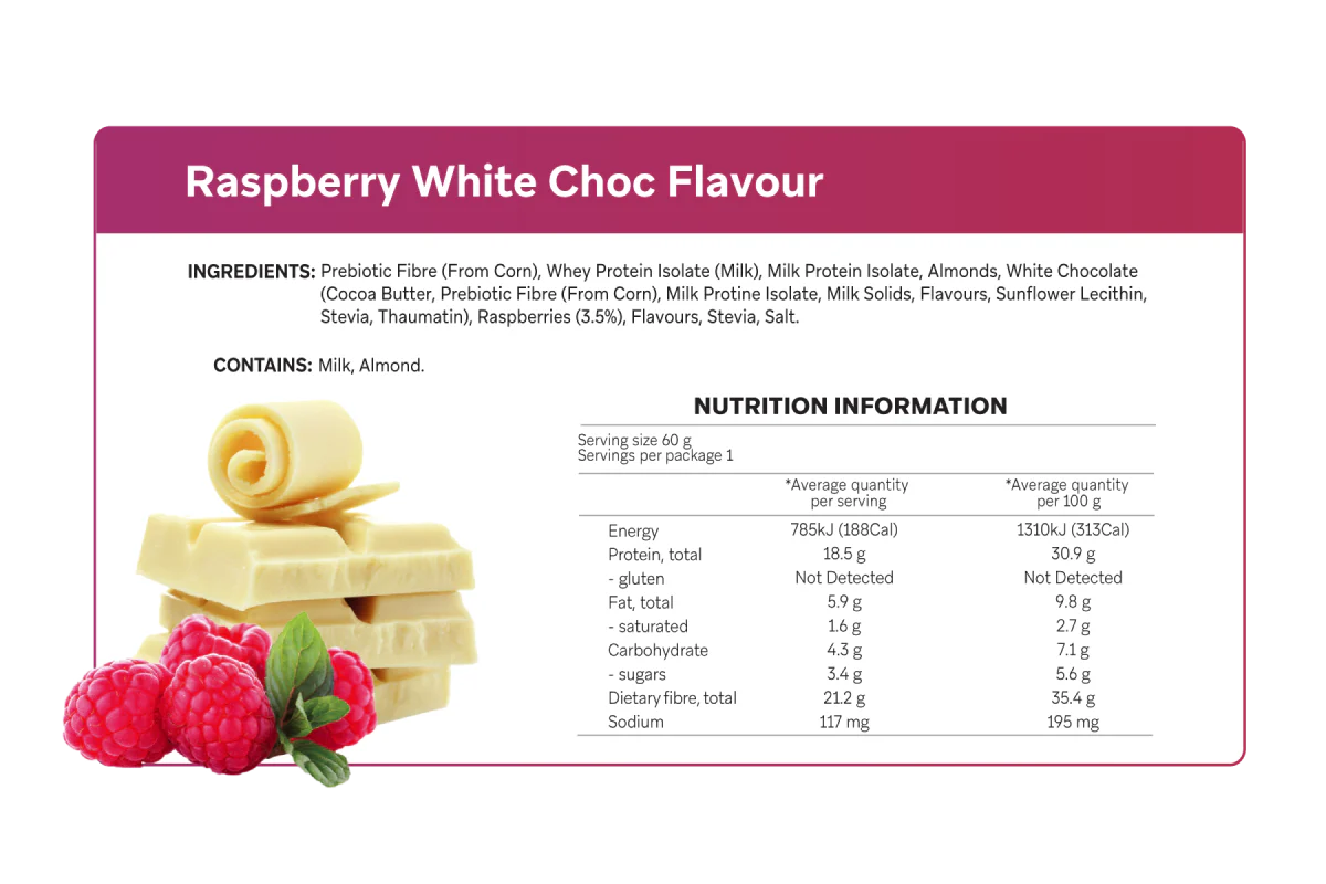 Raspberry White Chocolate Smart Protein Bar 60g