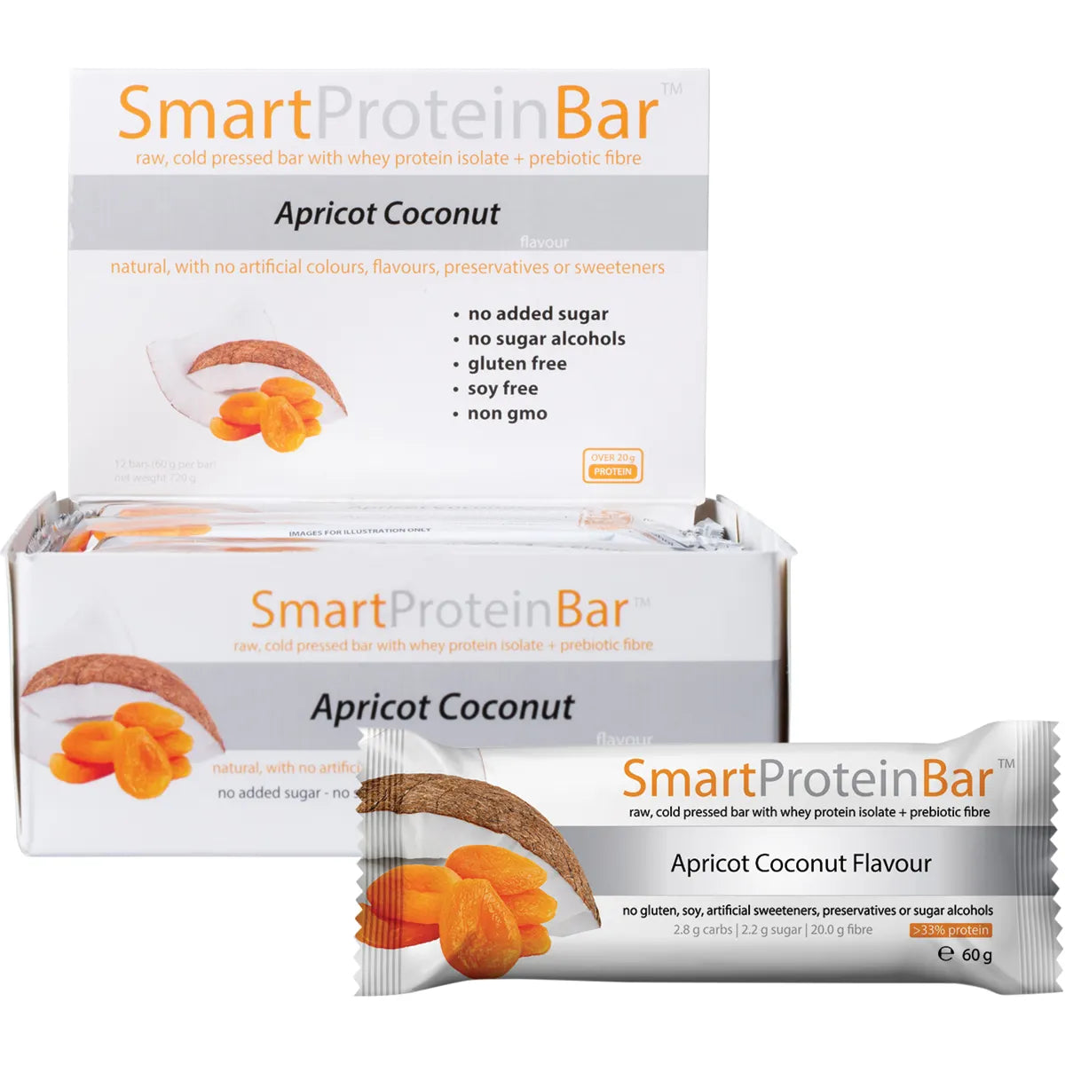 Apricot Coconut Protein Bar 60g Box