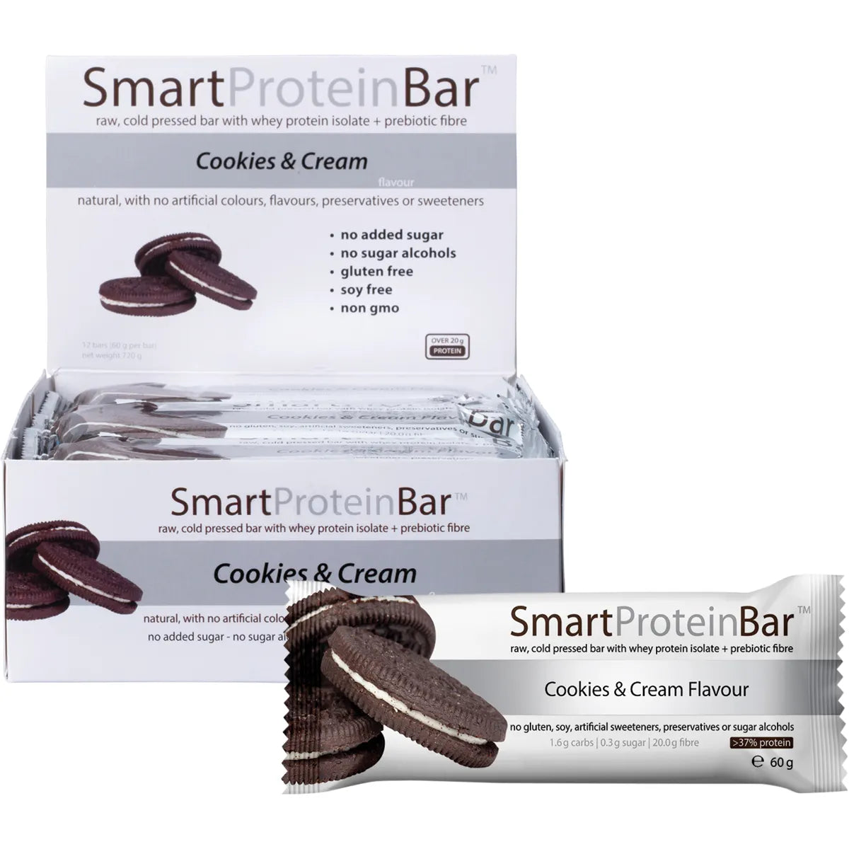 Cookies & Cream Protein Bar 60g2