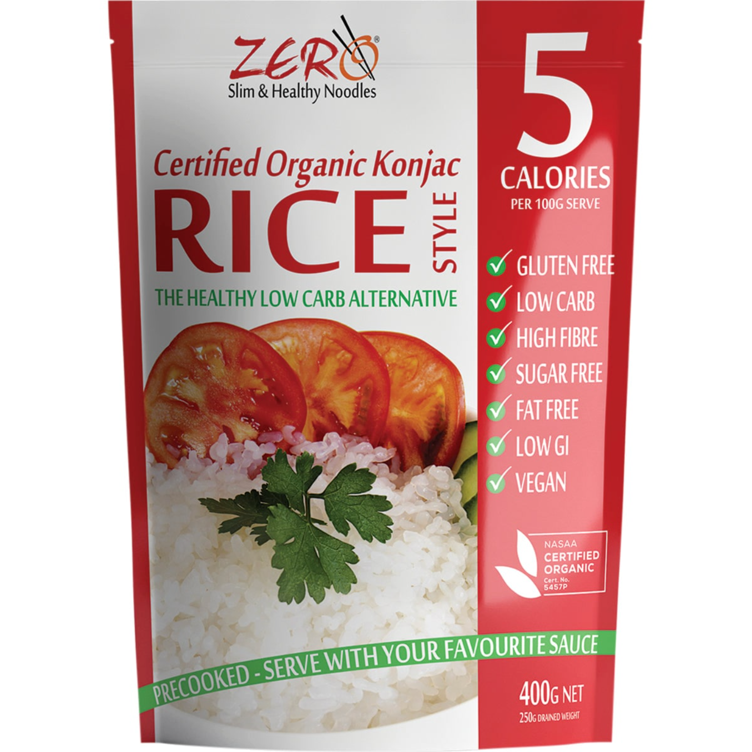 Certified Organic Konjac Rice Style 400g1