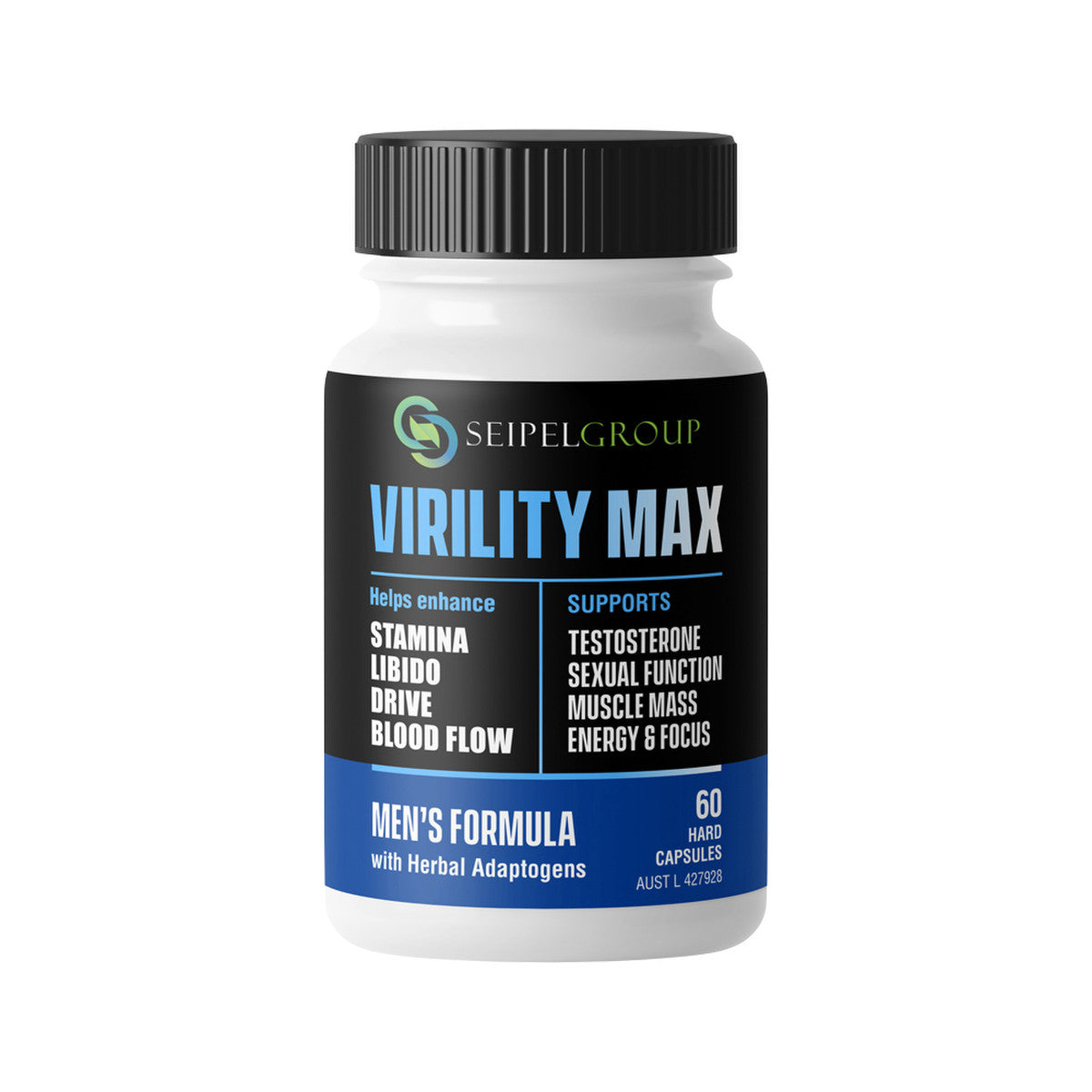 Virility Max Men's Formula with Herbal Adaptogens 60 Capsules