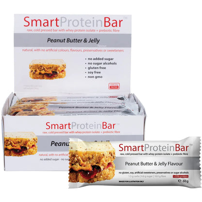 Smart Protein Bar Peanut Butter & Jelly Flavour Protein Bar box