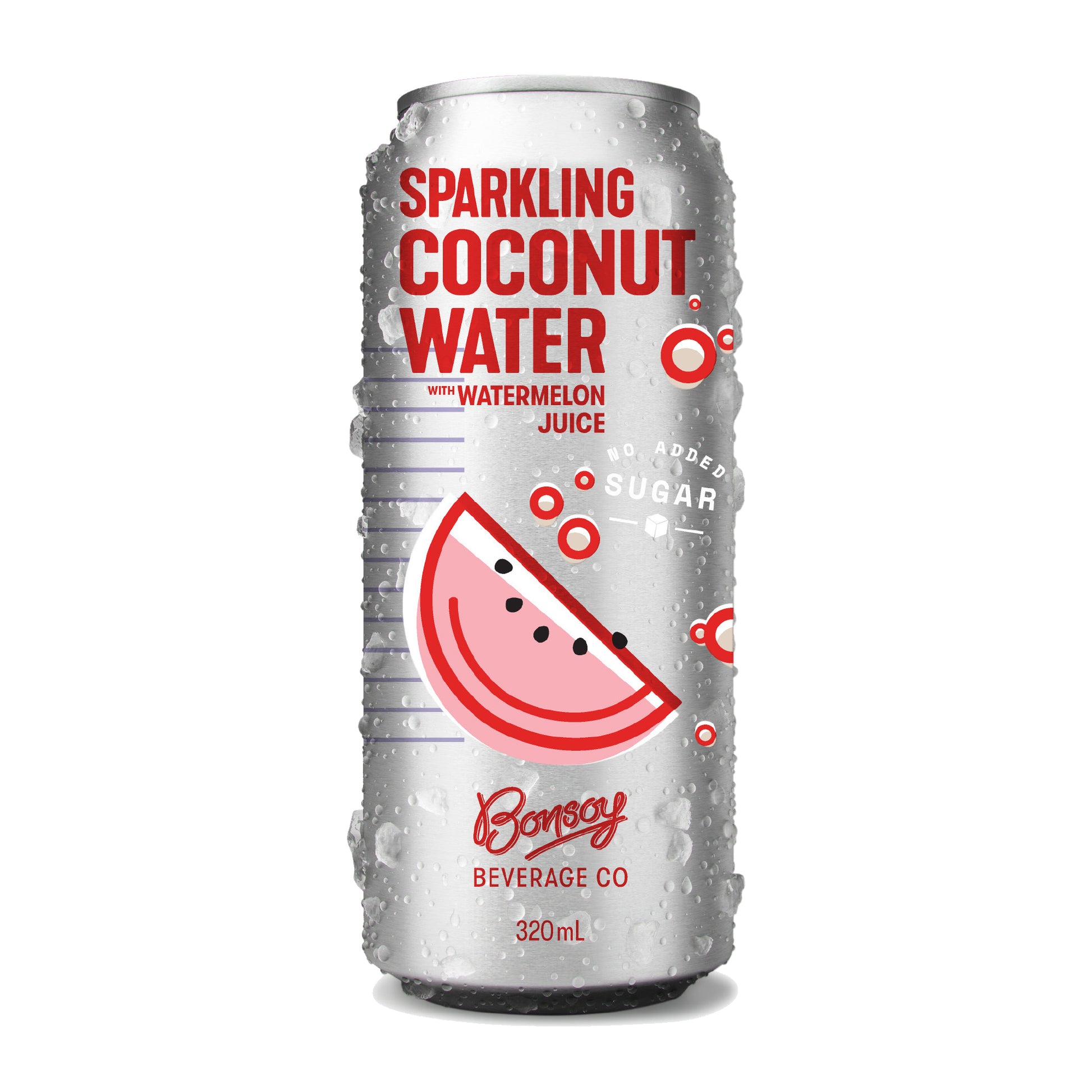 bonsoy Organic Sparkling Coconut Water Watermelon 320ml