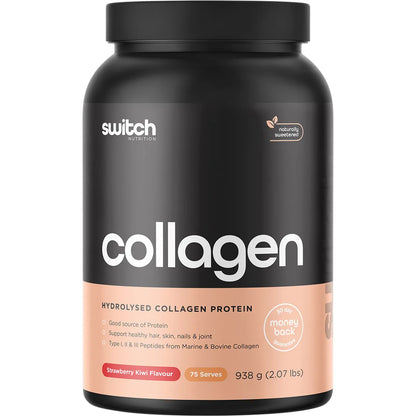 Switch Nutrition
Hydrolysed Collagen Protein Strawberry Kiwi 938g