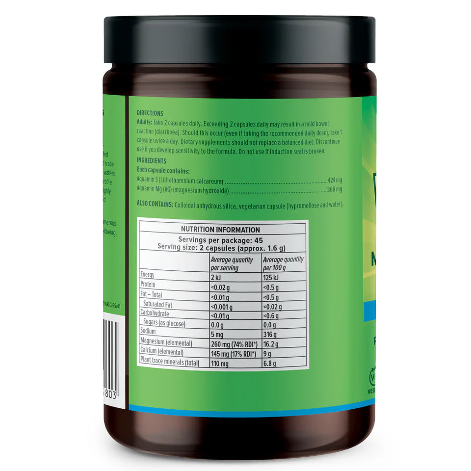 Vital Plant Based Marine Magnesium (Pure Ocean Source) 90 Vege Caps