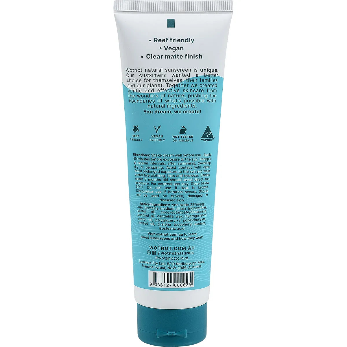 Wotnot
Natural Sunscreen SPF 50+ 125g