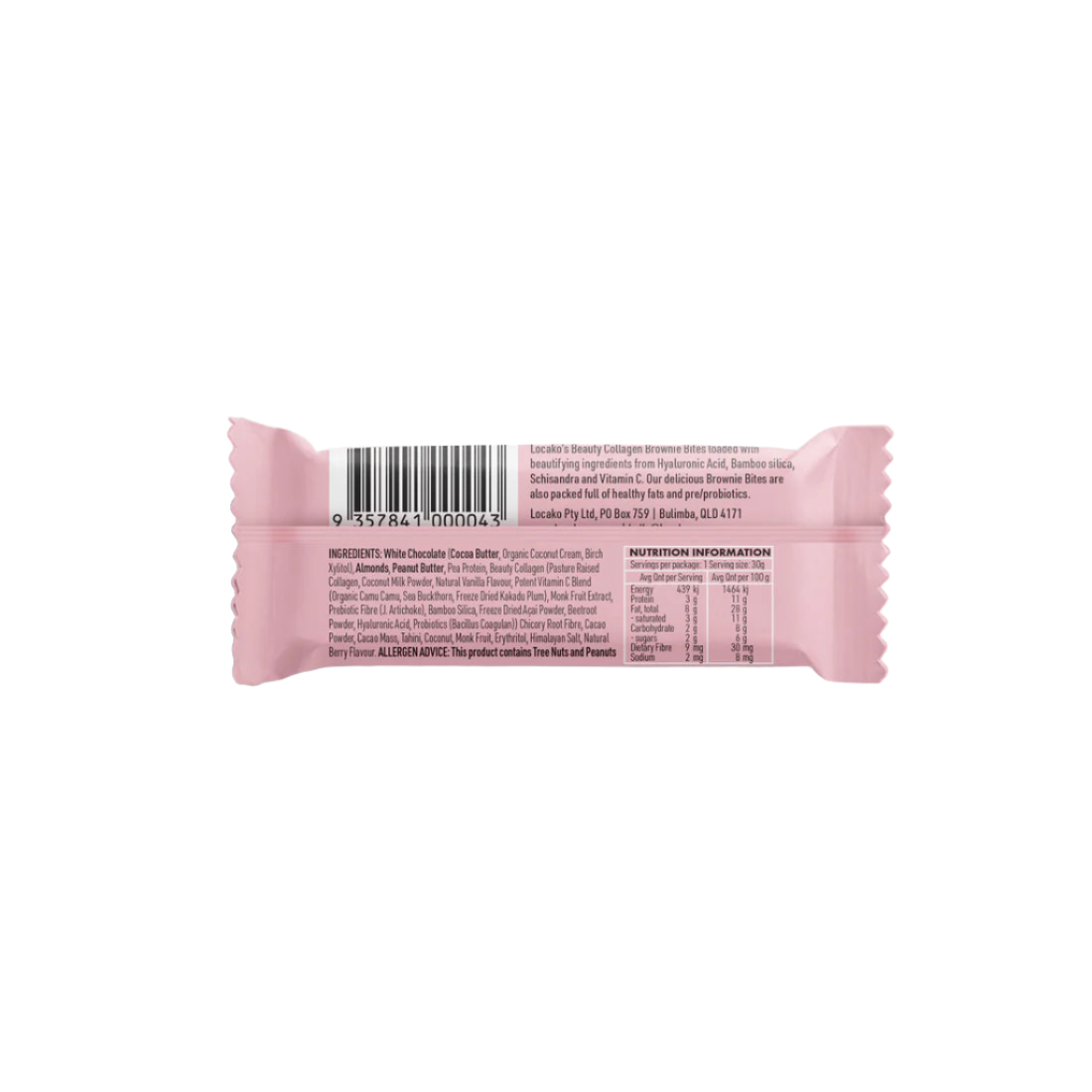 Brownie Bite Collagen Berry White Chocolate 40g2